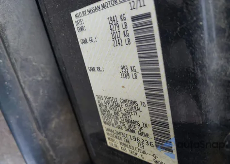 2012 Nissan Altima 2.5 S из США, поврежденный, VIN 1N4AL2AP3CC196236